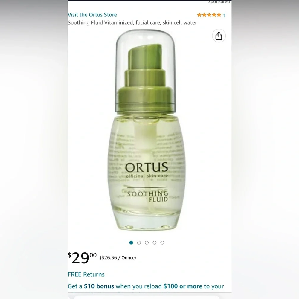 Ortus soothing fluid . New in sealed‎ package with tags